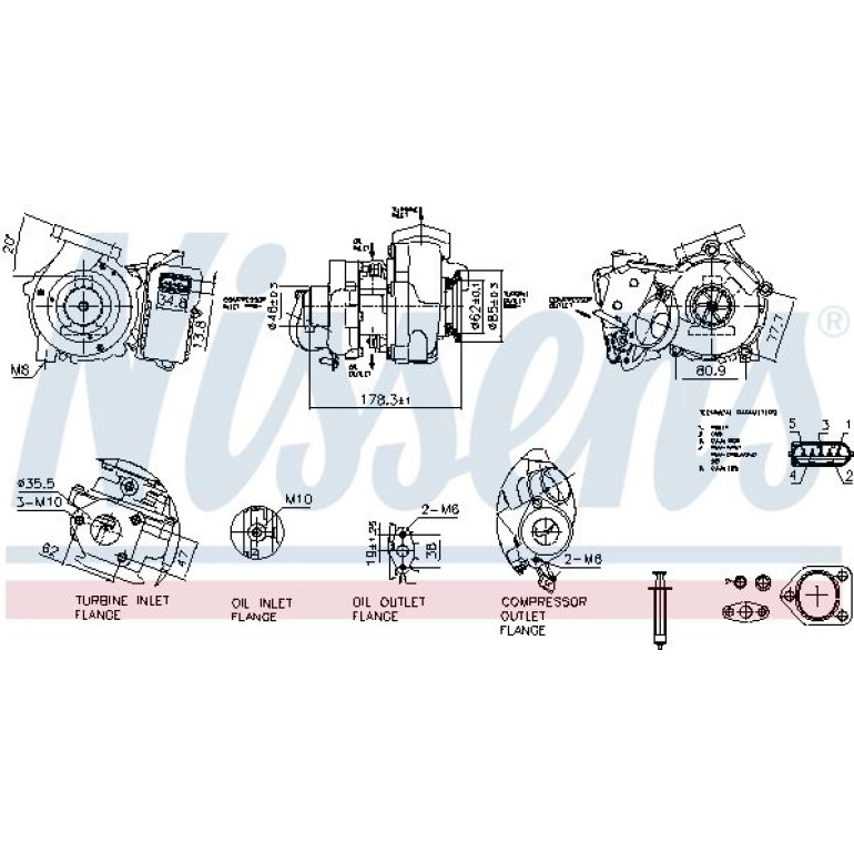 NISSENS Turbolader 93635