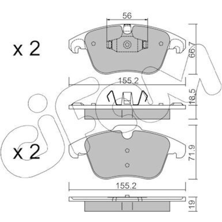 CIFAM Bremsbelagsatz, Scheibenbremse 822-675-3