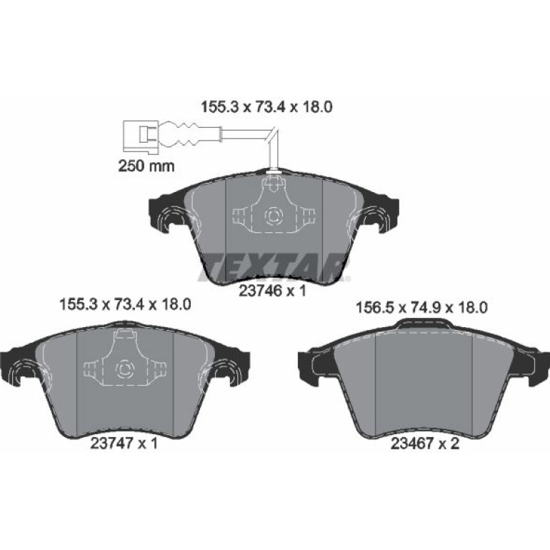 Bremsbelagsatz Vw P. T5 03-17 2374601 Bremsbelagsatz Vw P. T5 03-17 2374601