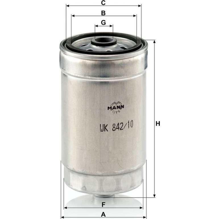 MANN-FILTER Kraftstofffilter WK 842/10 MANN-FILTER Kraftstofffilter WK 842/10