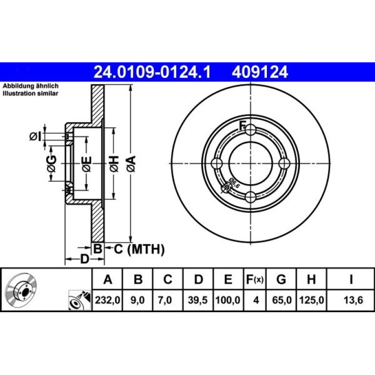 Bremsscheibe Vw T.Polo/Lupo 96-05 24.0109-0124.1 Bremsscheibe Vw T.Polo/Lupo 96-05 24.0109-0124.1