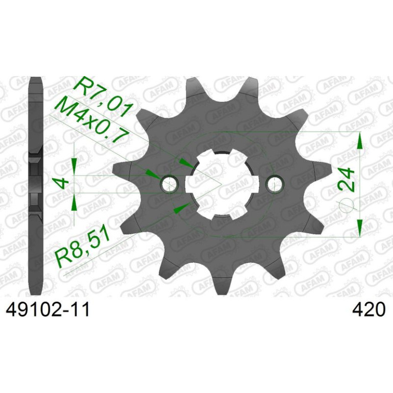 AFAM Ritzel 11 Zähne 49102-11 AFAM Ritzel 11 Zähne 49102-11