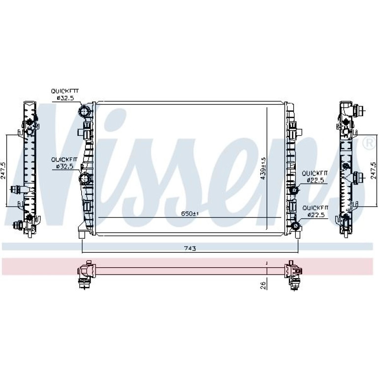 Wasserkühler PKW 606723 Wasserkühler PKW 606723