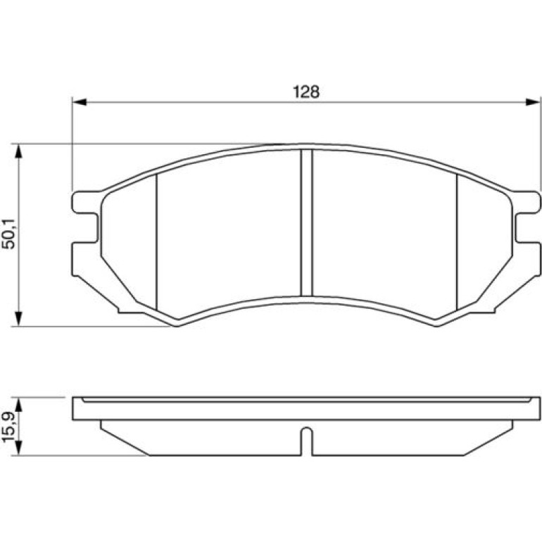 Bosch Bremsbelagsatz 0 986 460 981