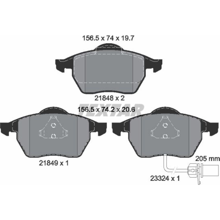 Bremsbelagsatz Vw P. Sharan 00- 1 Sensor 2184903 Bremsbelagsatz Vw P. Sharan 00- 1 Sensor 2184903