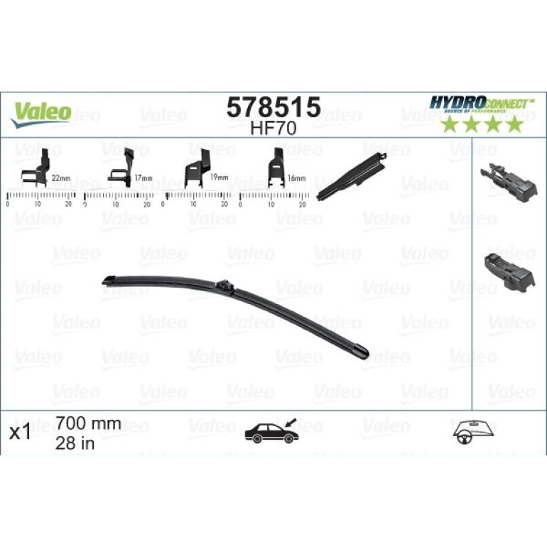 VALEO HydroConnect Front LHD 70cm 578515 VALEO HydroConnect Front LHD 70cm 578515