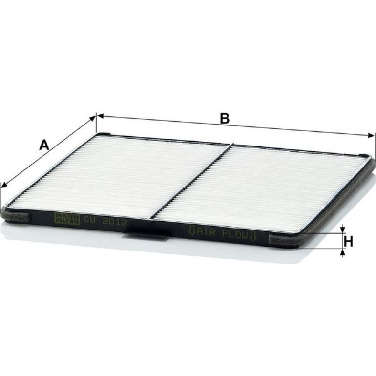 Mann & Hummel Innenraumfilter PKW CU 2012 Mann & Hummel Innenraumfilter PKW CU 2012