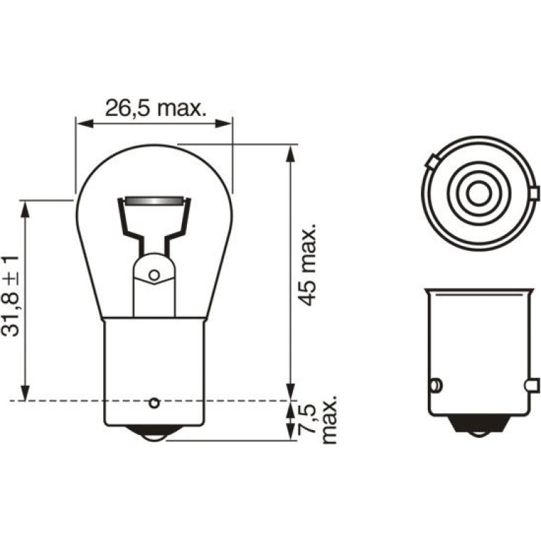 PY21W 12V 21W PURE LIGHT 1987301018 PY21W 12V 21W PURE LIGHT 1987301018