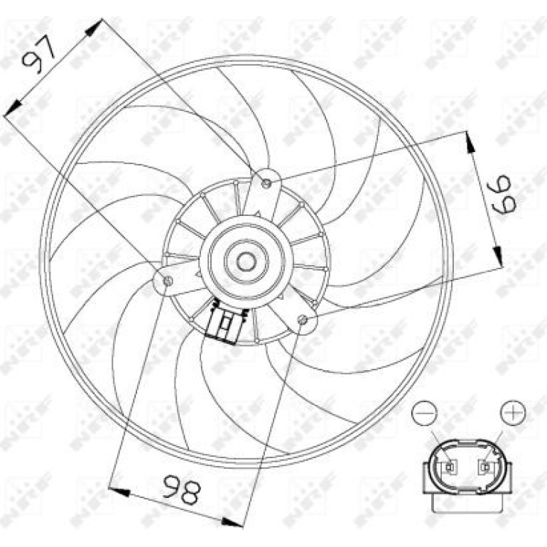 Lüfter Motorkühlung 47557 Lüfter Motorkühlung 47557