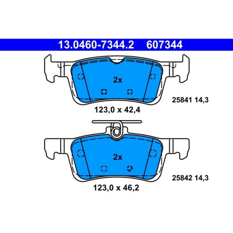 Bremsbelagsatz, Scheibenbremse 13.0460-7344.2 Bremsbelagsatz, Scheibenbremse 13.0460-7344.2