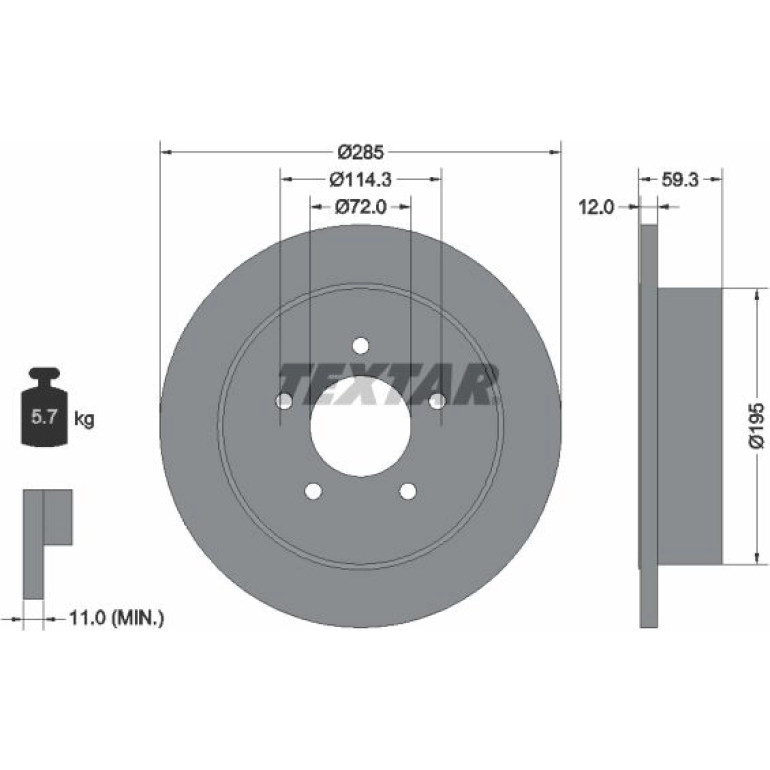 Bremsscheibe Jeep T. Cherokee 01-08 92194003 Bremsscheibe Jeep T. Cherokee 01-08 92194003