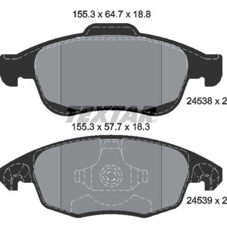 Bremsbelagsatz Citroen P. Berlingo 08-/C4/Ds4/Ds5/5008 2453801 Bremsbelagsatz Citroen P. Berlingo 08-/C4/Ds4/Ds5/5008 2453801