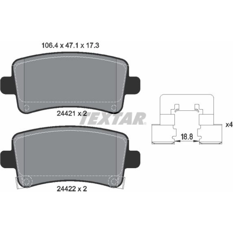 Bremsbelagsatz Opel T. Insignia 08- 1,6-2,0/Cdti 2442101 Bremsbelagsatz Opel T. Insignia 08- 1,6-2,0/Cdti 2442101