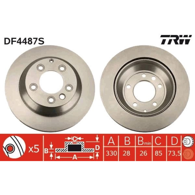 Bremsscheibe HA DF4487S Bremsscheibe HA DF4487S