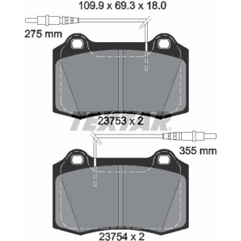 Bremsbelagsatz Peugeot S. 406 97 2375301 Bremsbelagsatz Peugeot S. 406 97 2375301