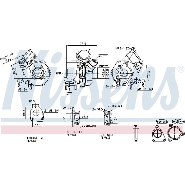 NISSENS Turbolader 93627 NISSENS Turbolader 93627