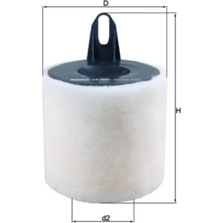 MAHLE Luftfilter LX 1651 MAHLE Luftfilter LX 1651