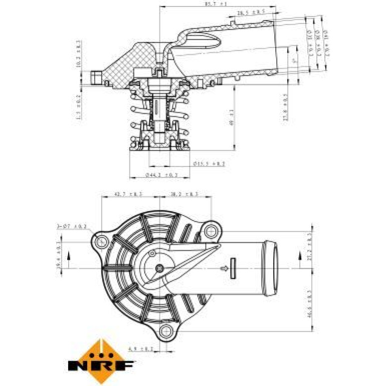 NRF Thermostat, Kühlmittel 725223 NRF Thermostat, Kühlmittel 725223