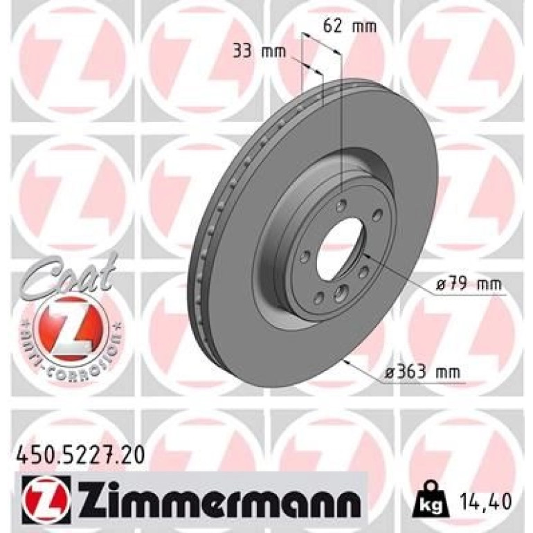 ZIMMERMANN Bremsscheibe 450.5227.20 ZIMMERMANN Bremsscheibe 450.5227.20