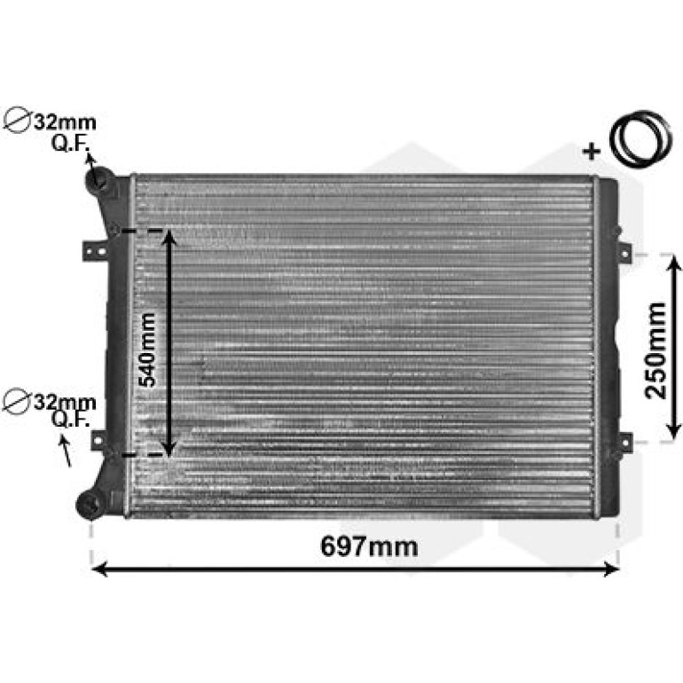 VAN WEZEL Kühler, Motorkühlung 58002283 VAN WEZEL Kühler, Motorkühlung 58002283