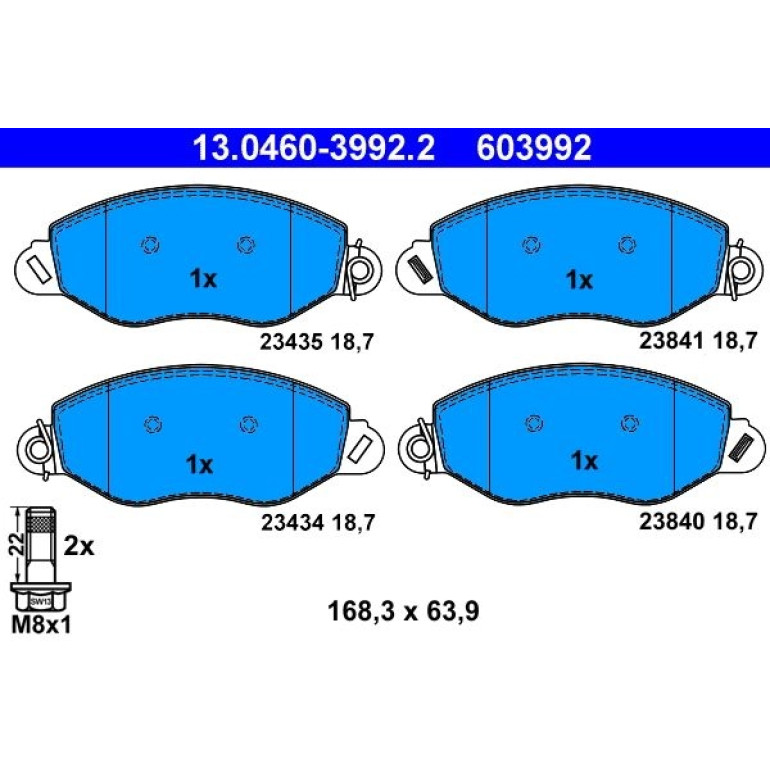 Bremsbelagsatz Ford P. Transit 2.0-2.4 Tdci 00-06 13.0460-3992.2 Bremsbelagsatz Ford P. Transit 2.0-2.4 Tdci 00-06 13.0460-3992.2