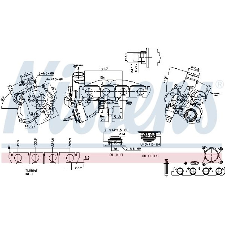 NISSENS Turbolader 93415