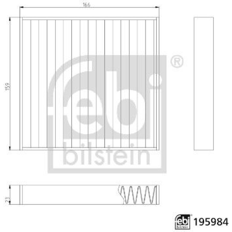 FEBI BILSTEIN Filter, Innenraumluft 195984 FEBI BILSTEIN Filter, Innenraumluft 195984