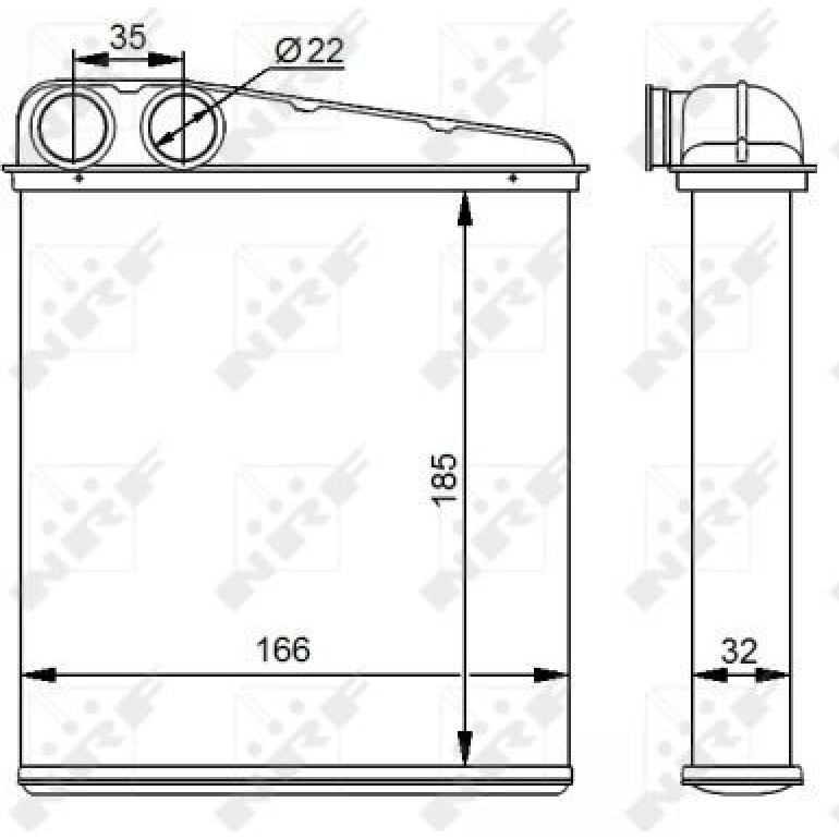 Wärmetauscher, Innenraumheizung 54276 Wärmetauscher, Innenraumheizung 54276