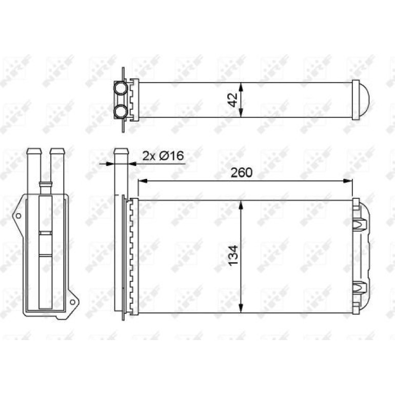 Wärmetauscher, Innenraumheizung 52220 Wärmetauscher, Innenraumheizung 52220