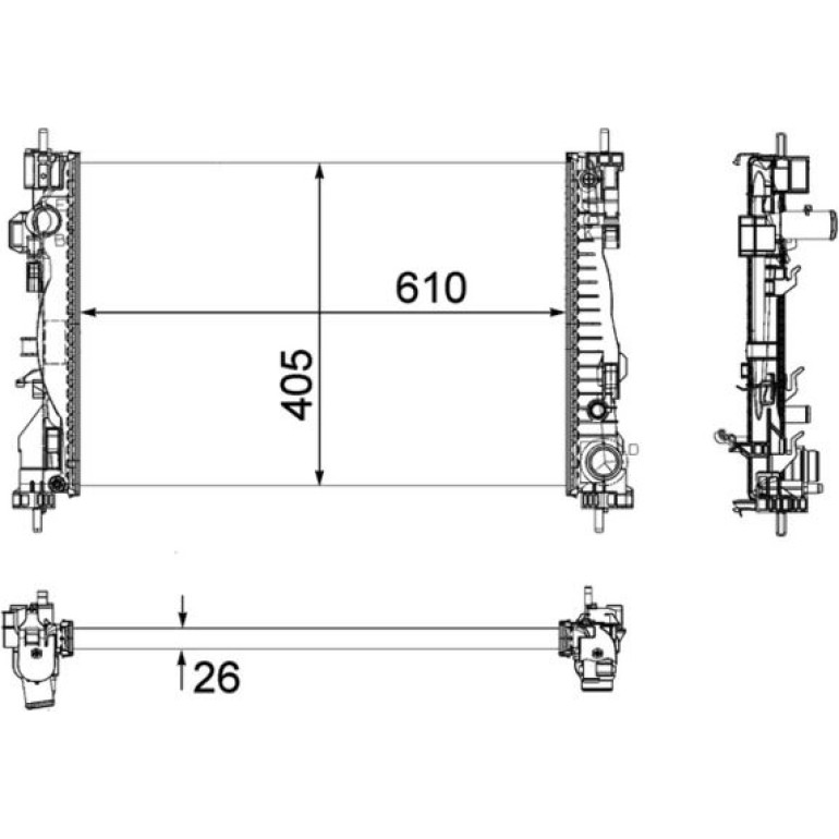 KÜHLER, MOTORKÜHLUNG CR1178000P KÜHLER, MOTORKÜHLUNG CR1178000P