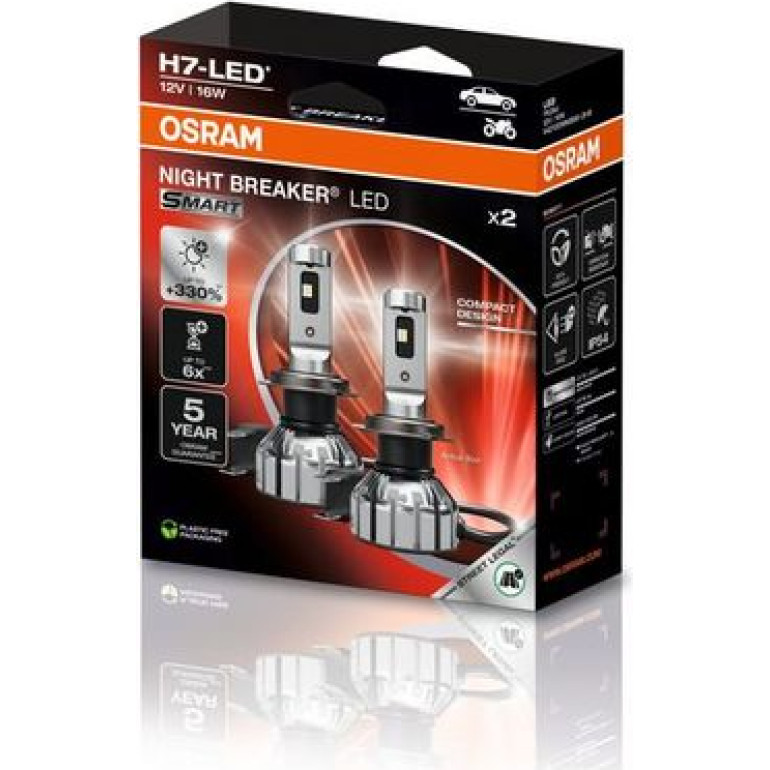 H7 NIGHT BREAKER LED SMART +330% StVZO-Konforme LED 2St. OSRAM 64210DWNBSM-2HB