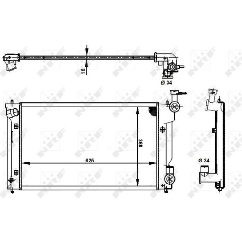 Kühler, Motorkühlung 53398 Kühler, Motorkühlung 53398