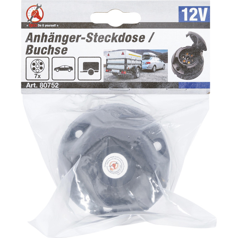 BGS Anhänger-Steckdose / Buchse 7-polig 80752 BGS Anhänger-Steckdose / Buchse 7-polig 80752