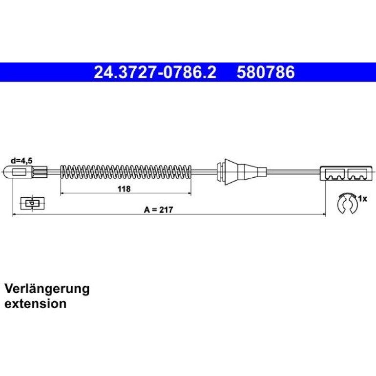 Seilzug, Feststellbremse 24.3727-0786.2