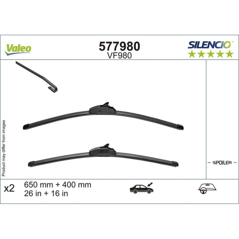 VALEO Silencio Flat Blade Set 577980 VALEO Silencio Flat Blade Set 577980