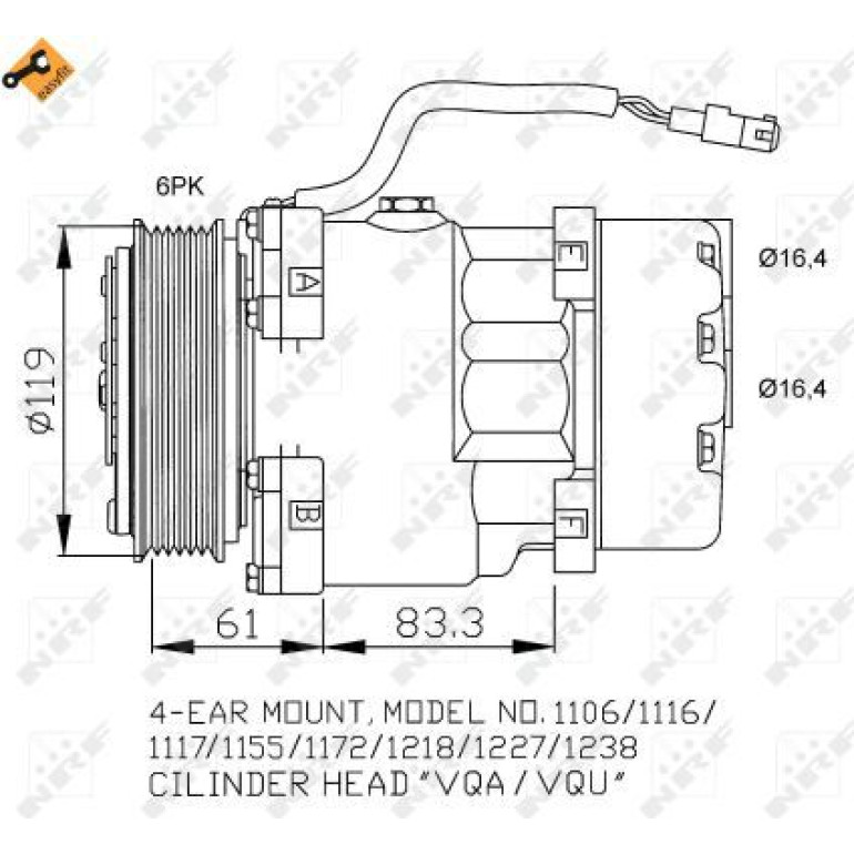 NRF Kompressor 32040 NRF Kompressor 32040