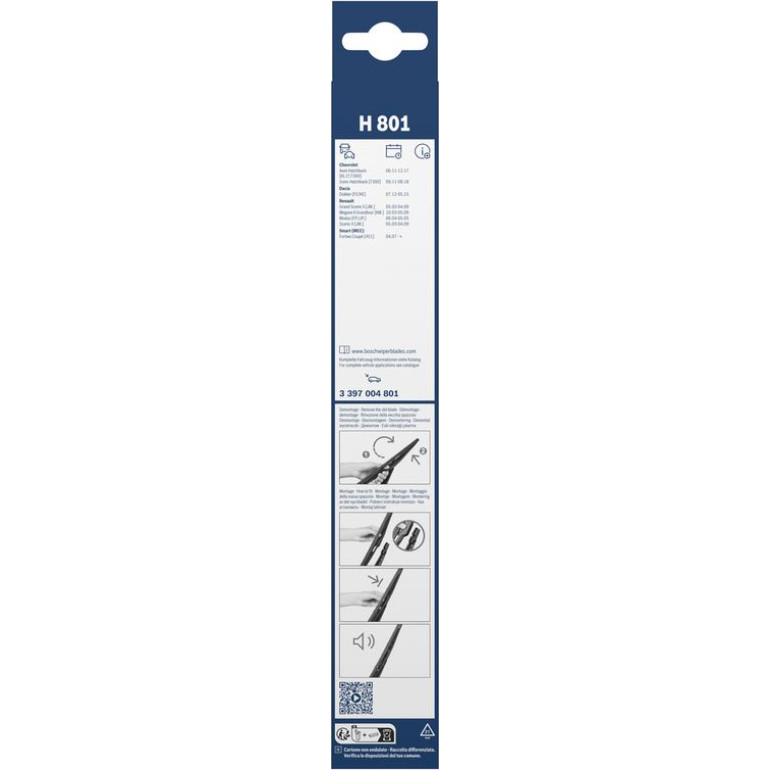 Bosch Wischerblatt H801 3397004801 Bosch Wischerblatt H801 3397004801