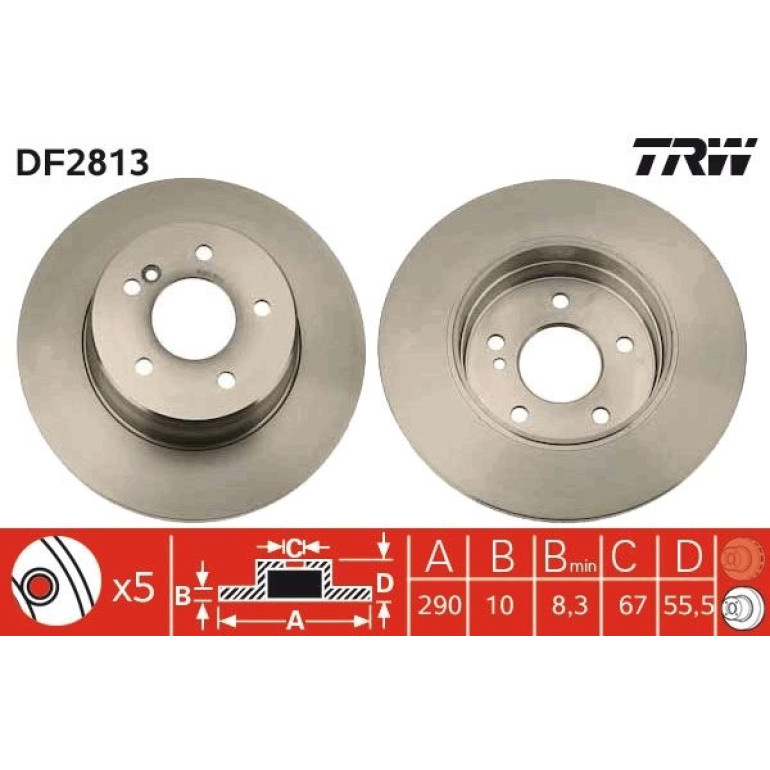 Bremsscheibe Db T. W202/210 200-430E 94 DF2813 Bremsscheibe Db T. W202/210 200-430E 94 DF2813