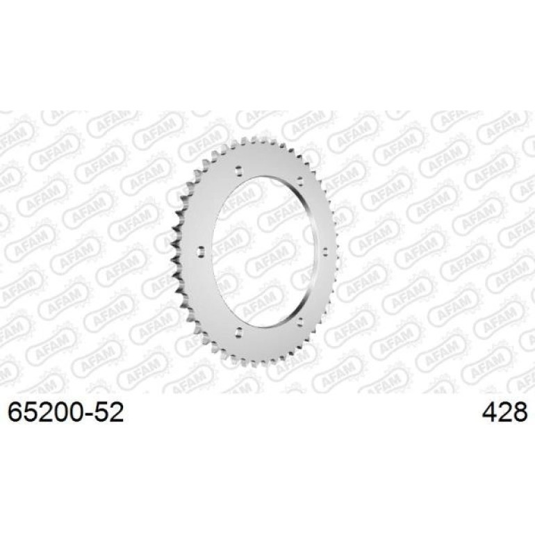 AFAM Kettenrad STAHL 52 Zähne 65200-52 AFAM Kettenrad STAHL 52 Zähne 65200-52
