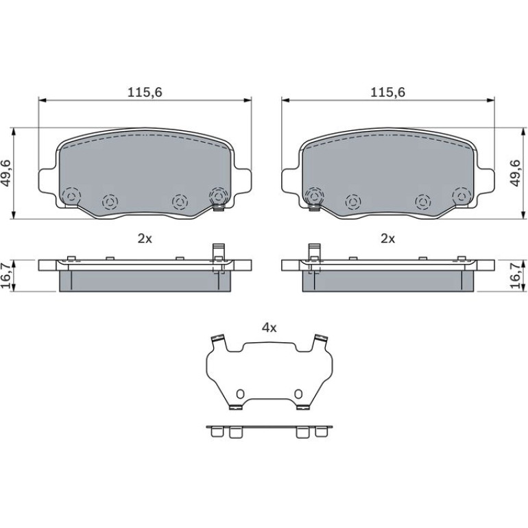 Bremsbelag 0 986 424 961 Bremsbelag 0 986 424 961