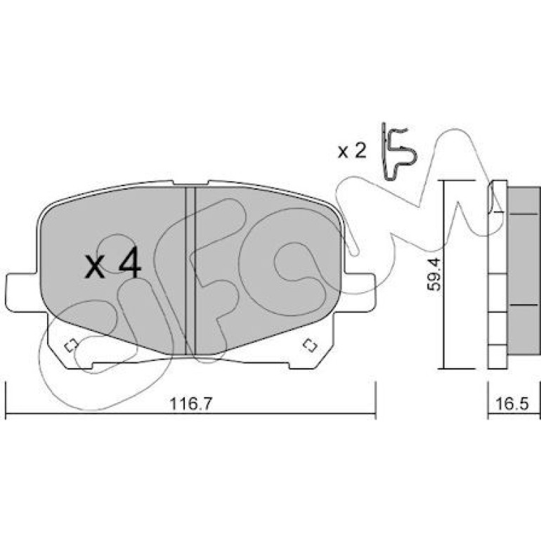 CIFAM Bremsbelagsatz, Scheibenbremse 822-443-0