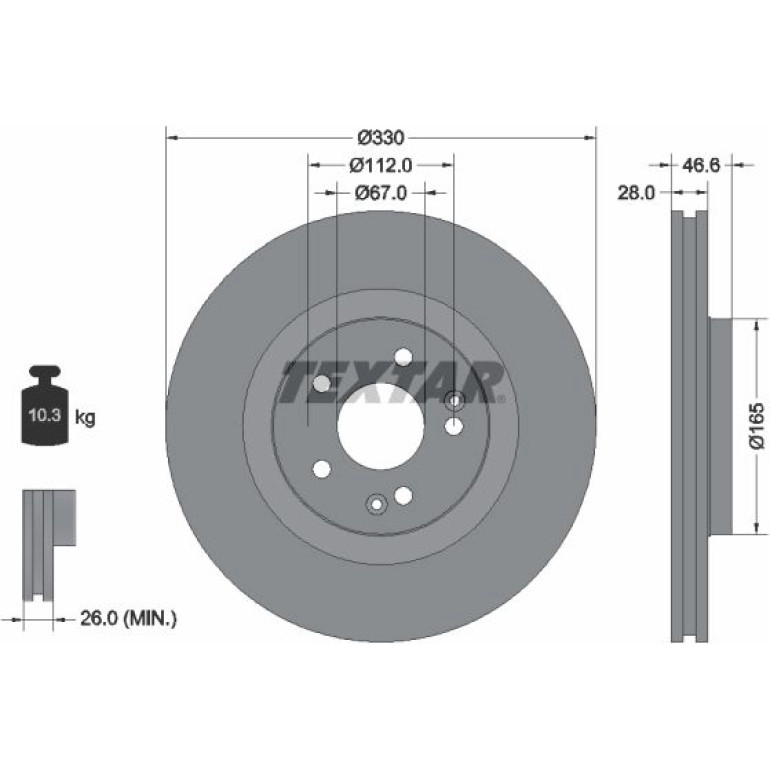 Bremsscheibe Db P. W203/A209/C209 05-11 92151005 Bremsscheibe Db P. W203/A209/C209 05-11 92151005