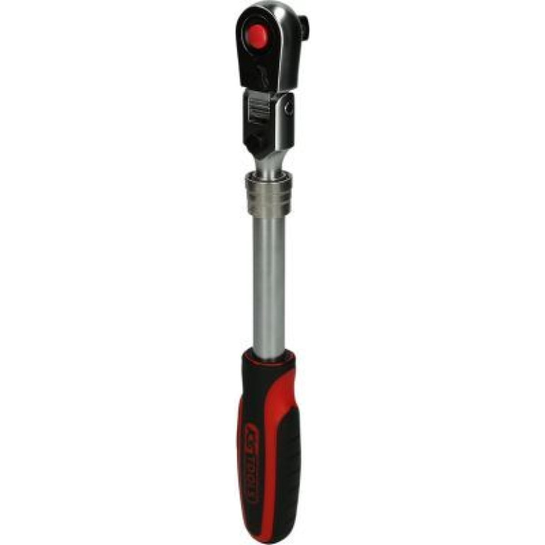 KS TOOLS Kniehebel-Teleskopknarre 1/2 CHROMEplus, 72 Zähne 914.1220