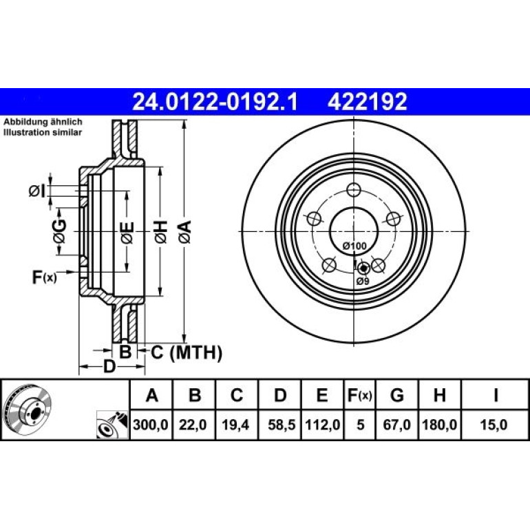 Bremsscheibe Db T. W220 3,7-5,0 98-05 24.0122-0192.1 Bremsscheibe Db T. W220 3,7-5,0 98-05 24.0122-0192.1
