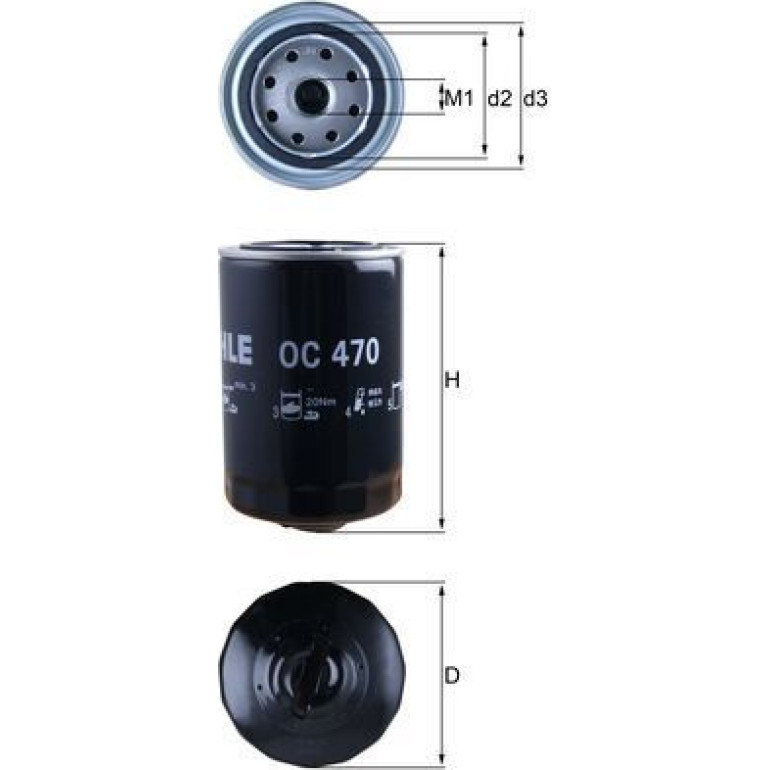 MAHLE Ölfilter OC 470 MAHLE Ölfilter OC 470