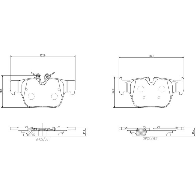 BREMBO Bremsklötze HA P 06 117 BREMBO Bremsklötze HA P 06 117