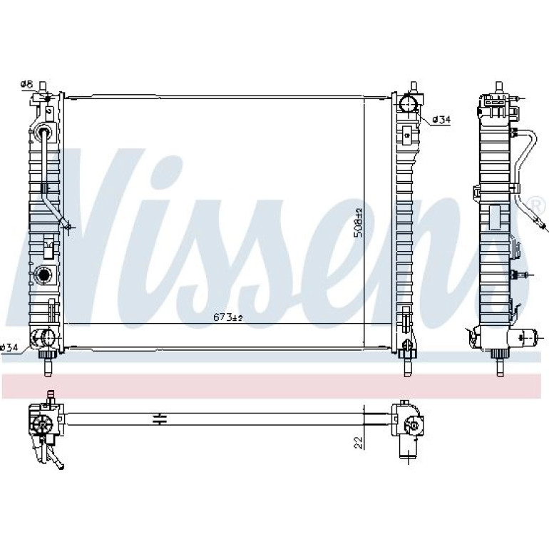 Wasserkühler PKW 61688 Wasserkühler PKW 61688
