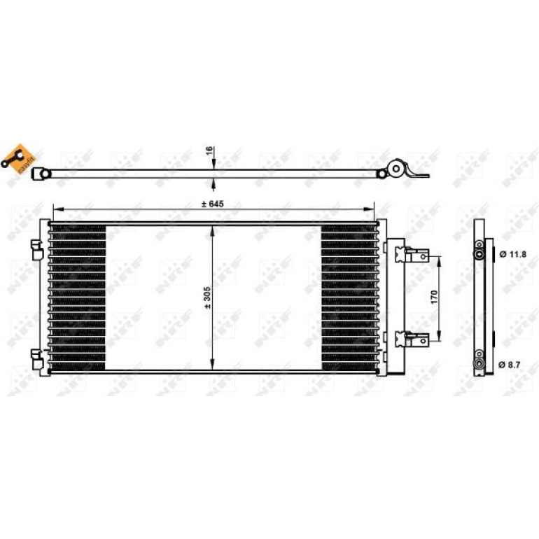 Kondensator, Klimaanlage 350338 Kondensator, Klimaanlage 350338