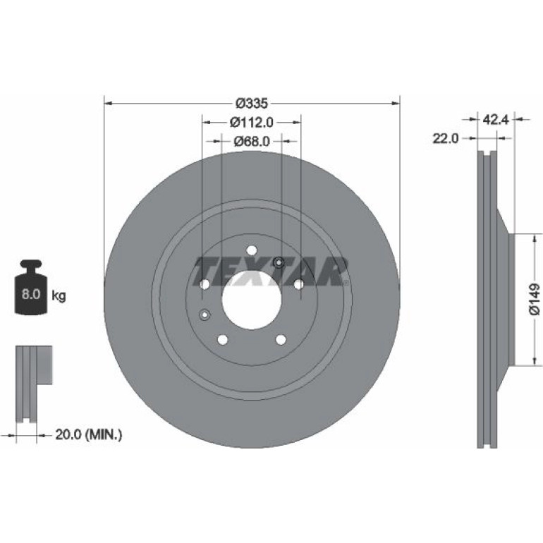Bremsscheibe Vw T. Phaeton 3.2-6.0 4Motion 02-16 92177005 Bremsscheibe Vw T. Phaeton 3.2-6.0 4Motion 02-16 92177005