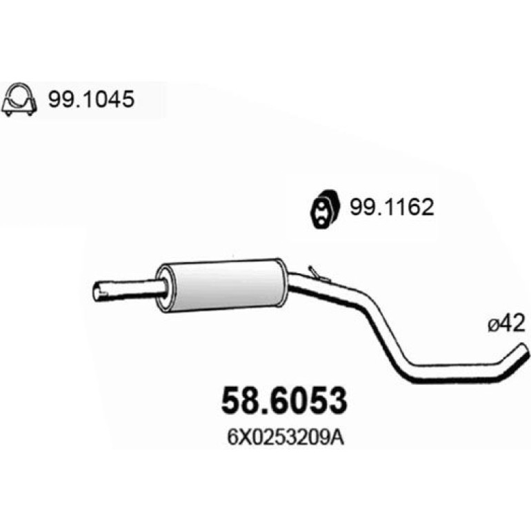 Mittelschalldämpfer 58.6053